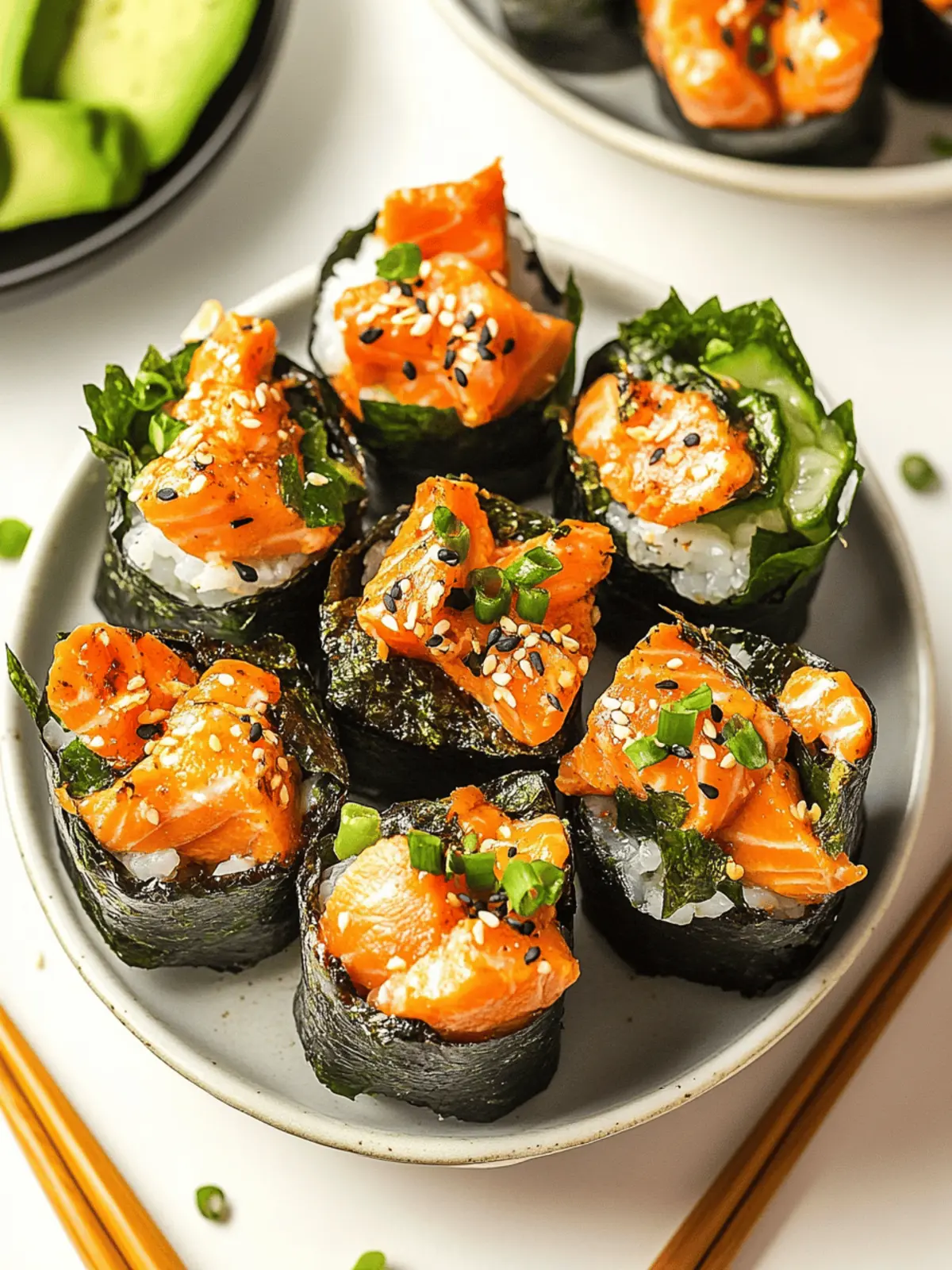Baked Salmon Sushi Cups
