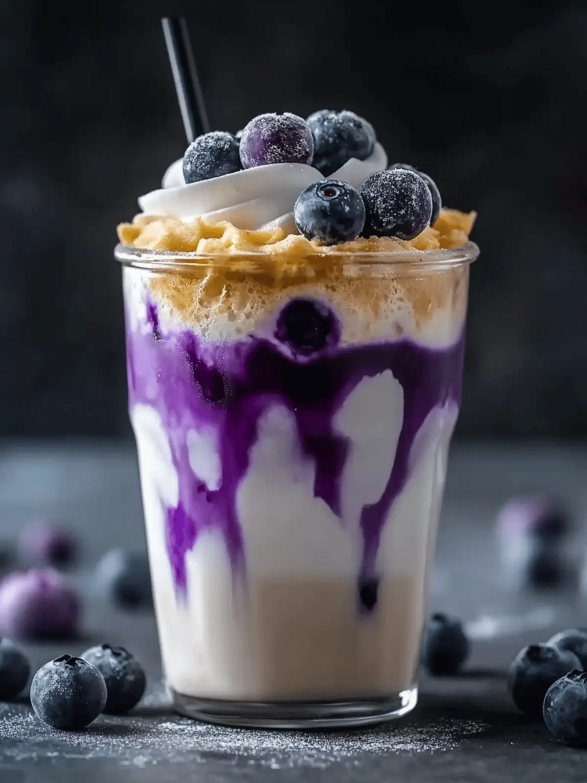 Iced Blueberry Cheesecake Latte