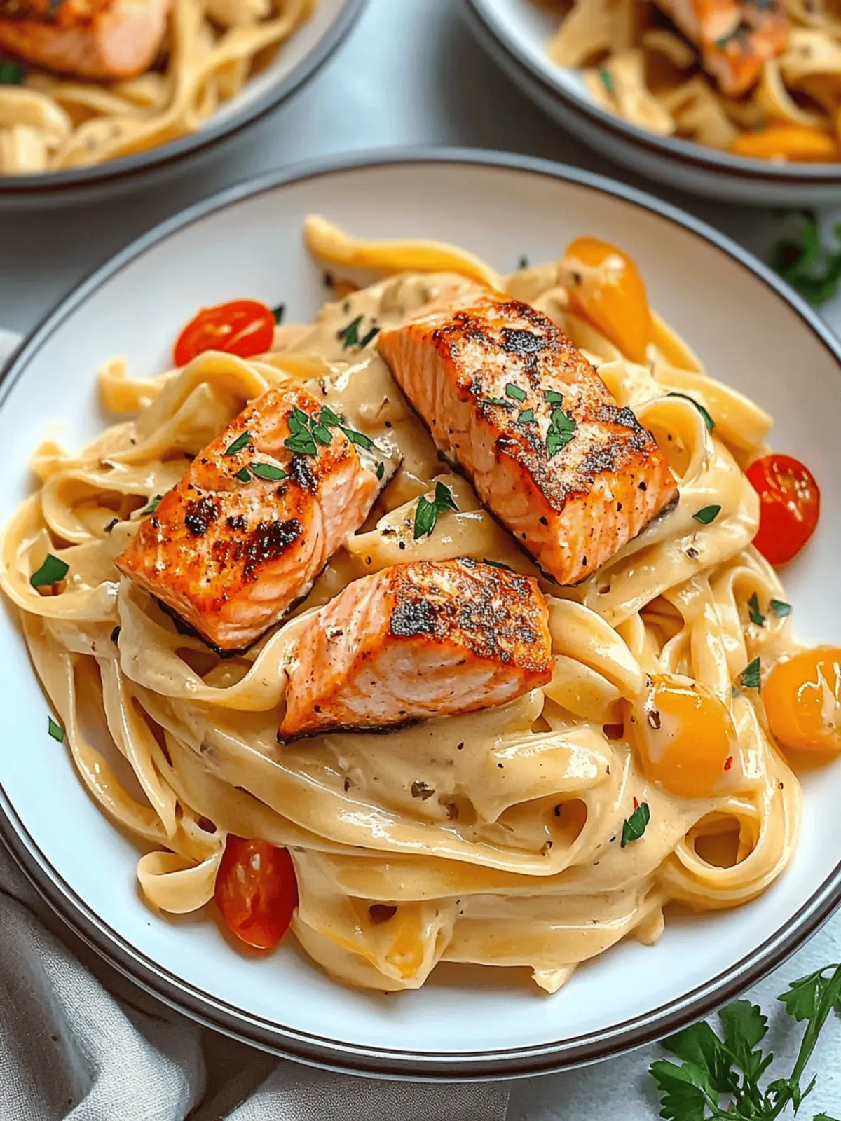 Creamy Cajun Salmon Pasta