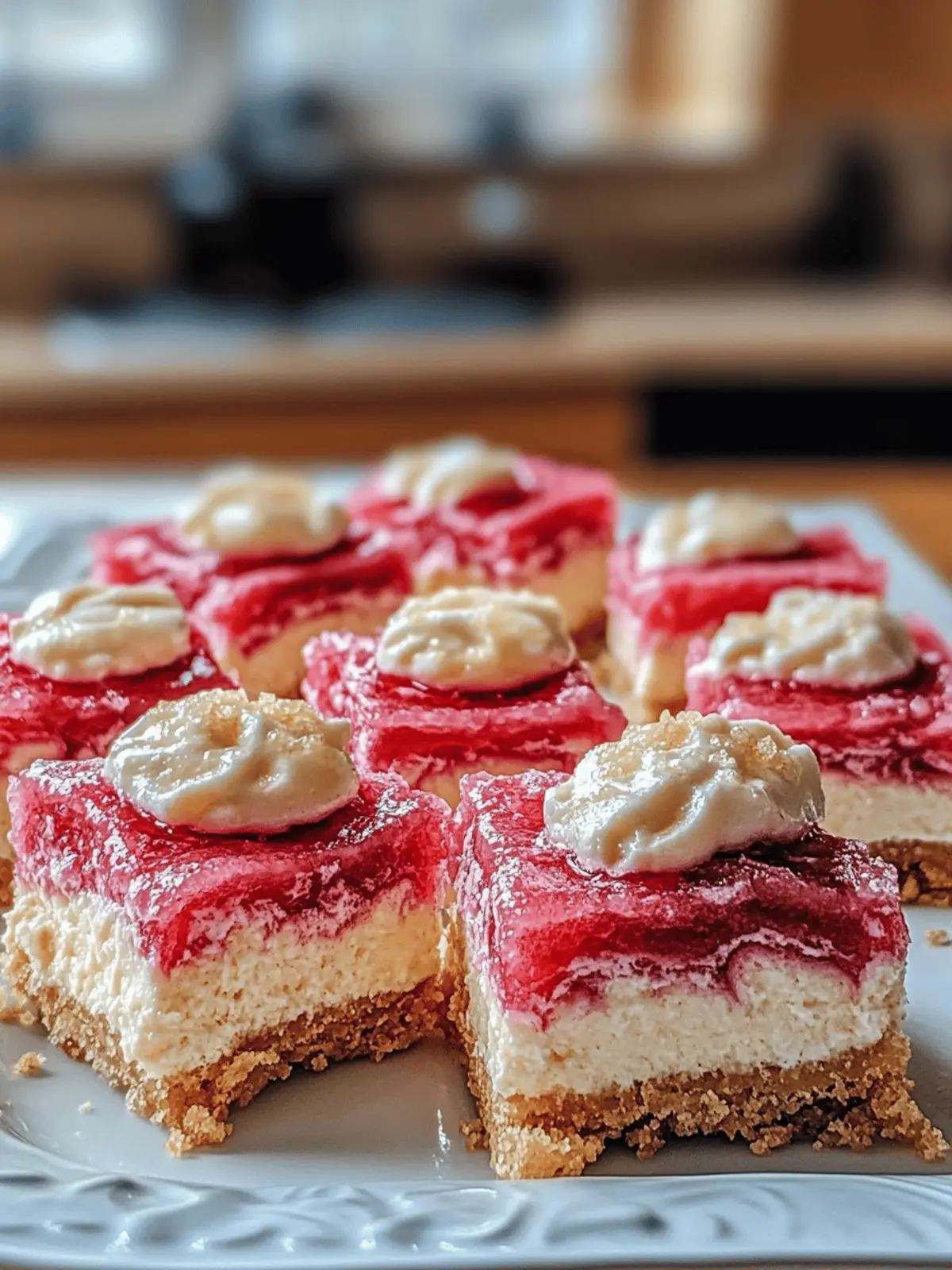 Rhubarb Bars with Cream Cheese