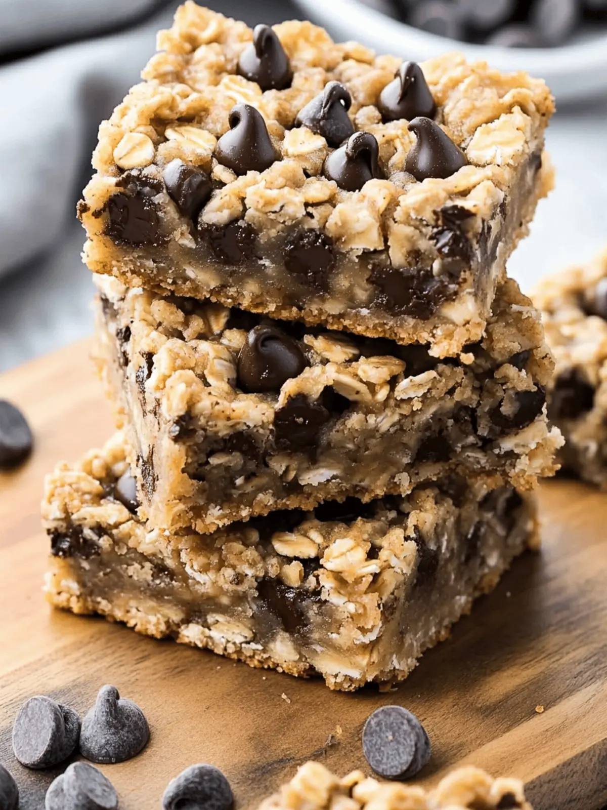 Healthy Chocolate Chip Oatmeal Bars