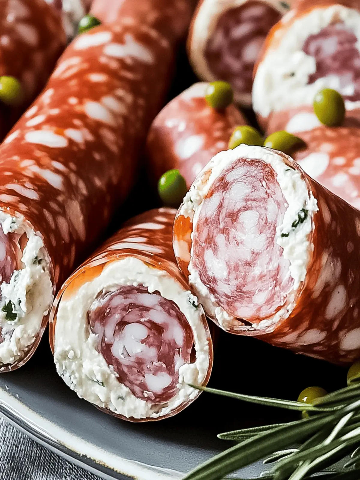Cream Cheese Salami Roll Ups