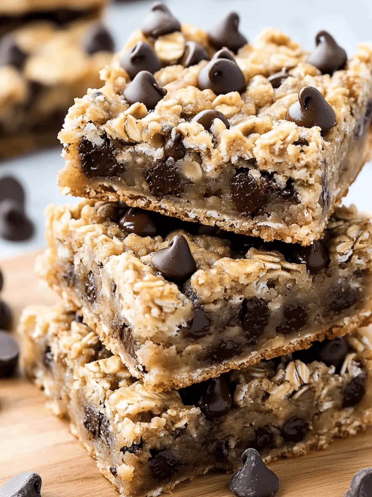 Healthy Chocolate Chip Oatmeal Bars