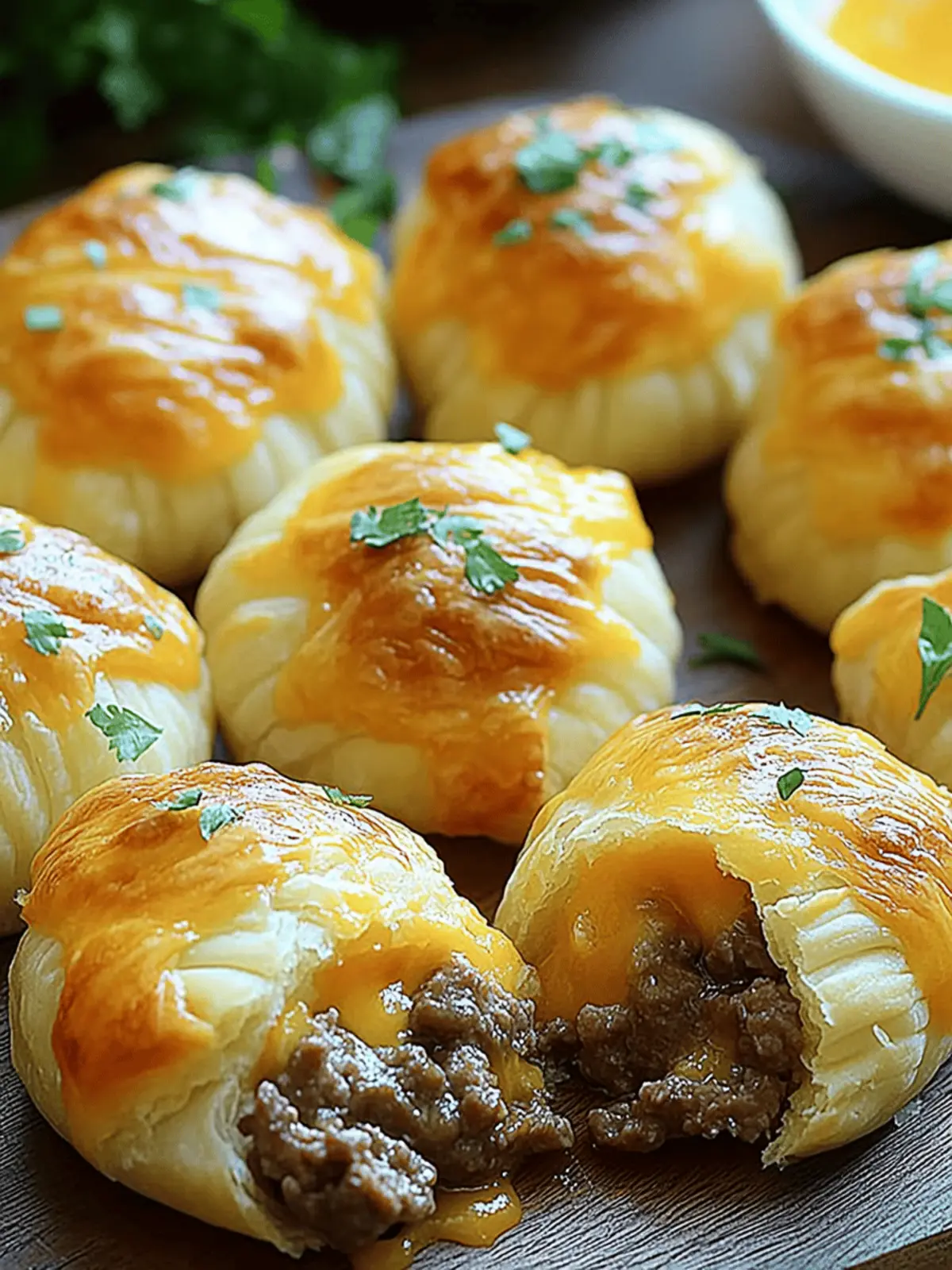 Golden Crust Cheesy Beef Bombs