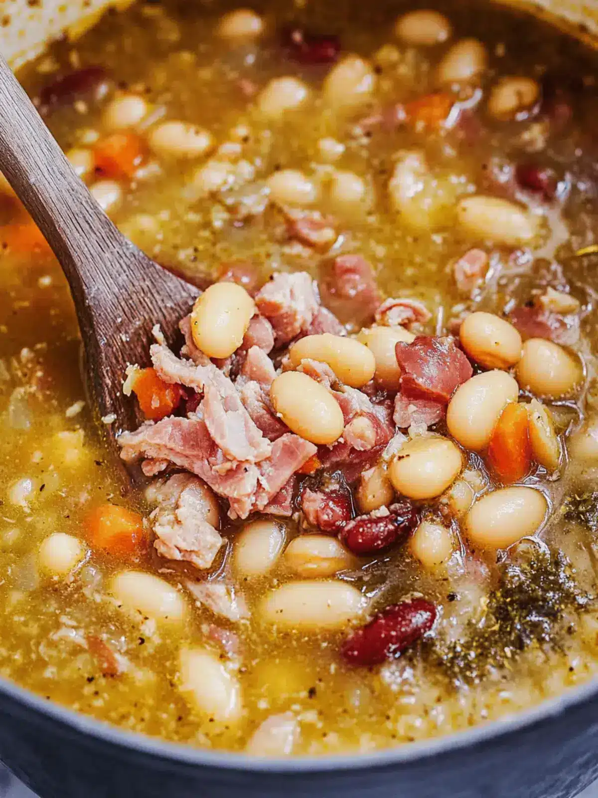 beans cooked with ham hocks