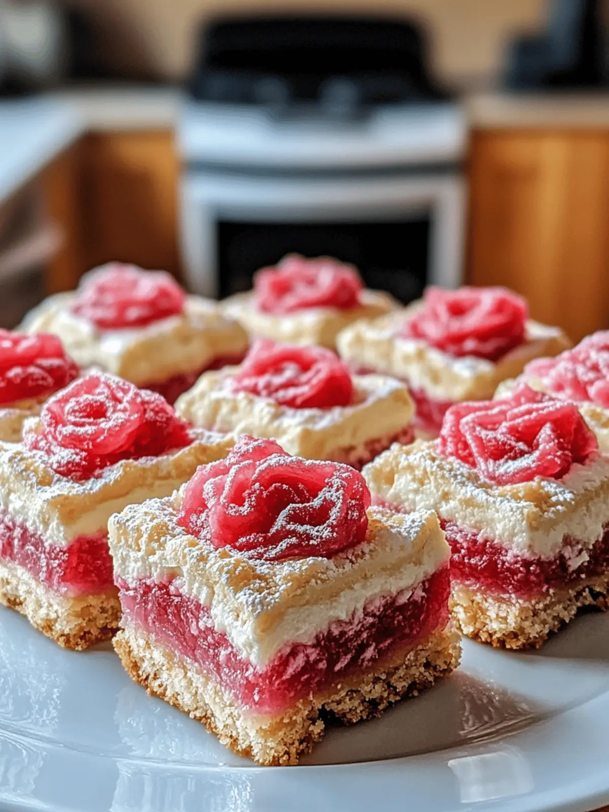 Rhubarb Bars with Cream Cheese