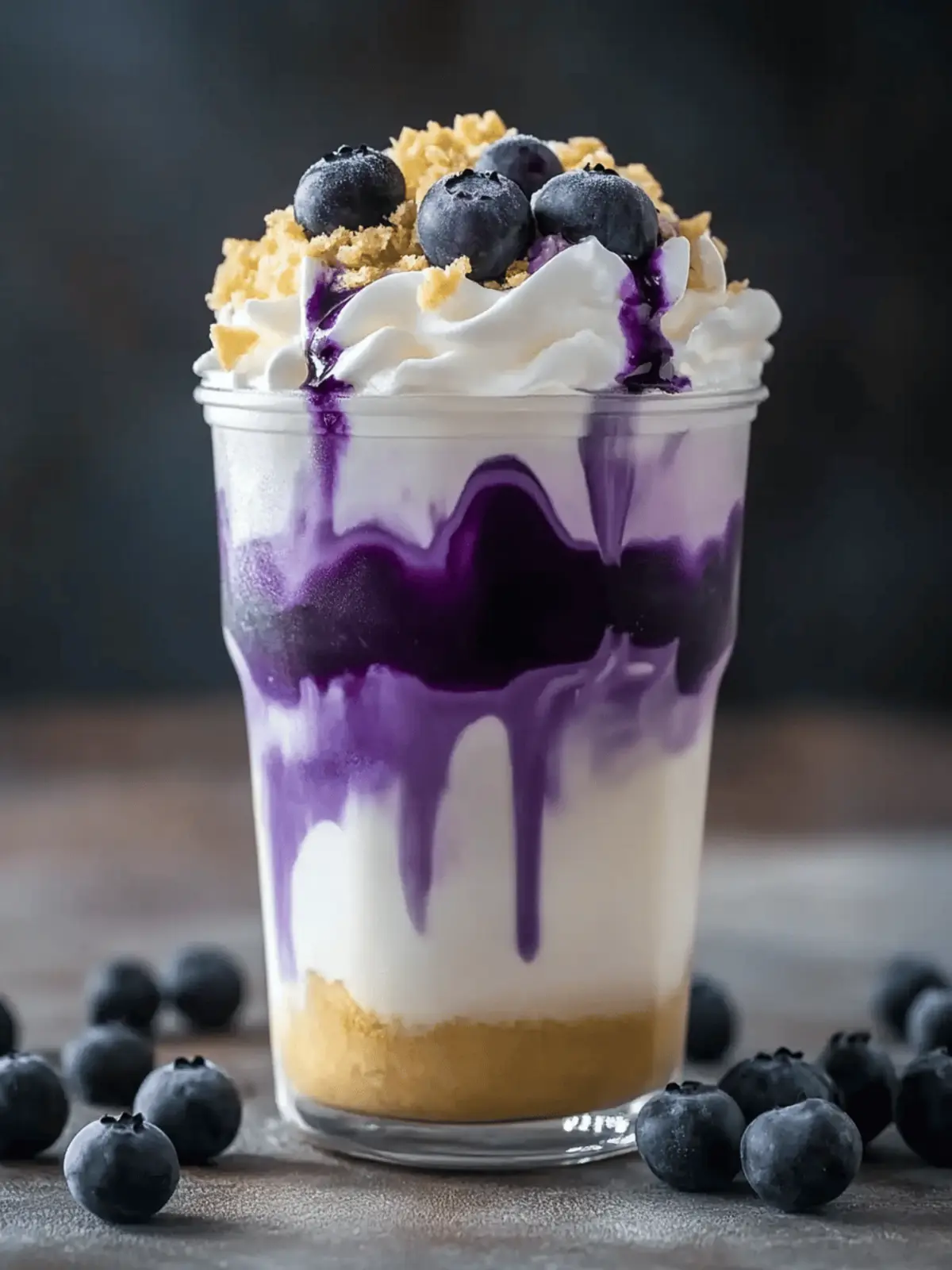 Iced Blueberry Cheesecake Latte
