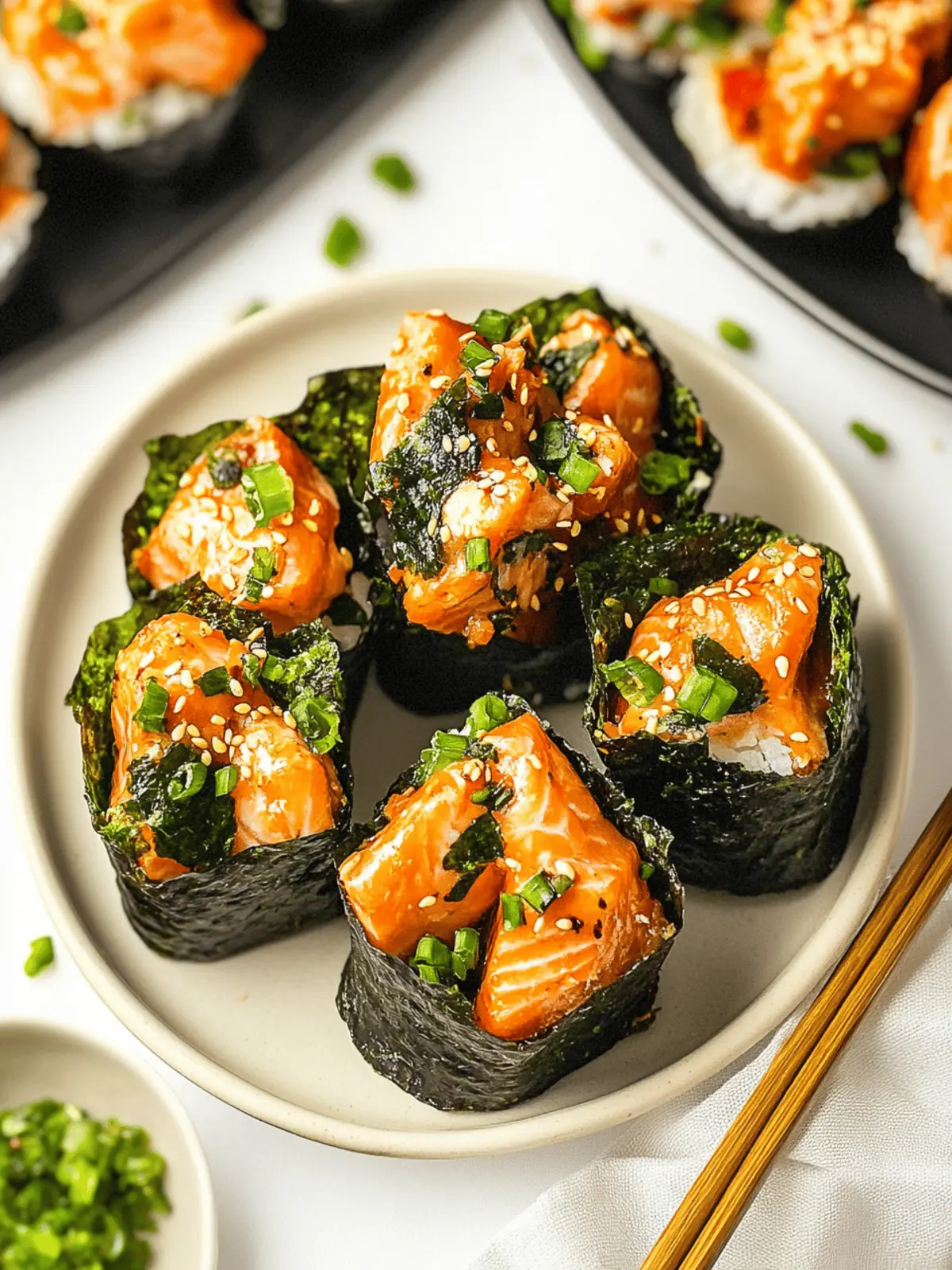 Baked Salmon Sushi Cups