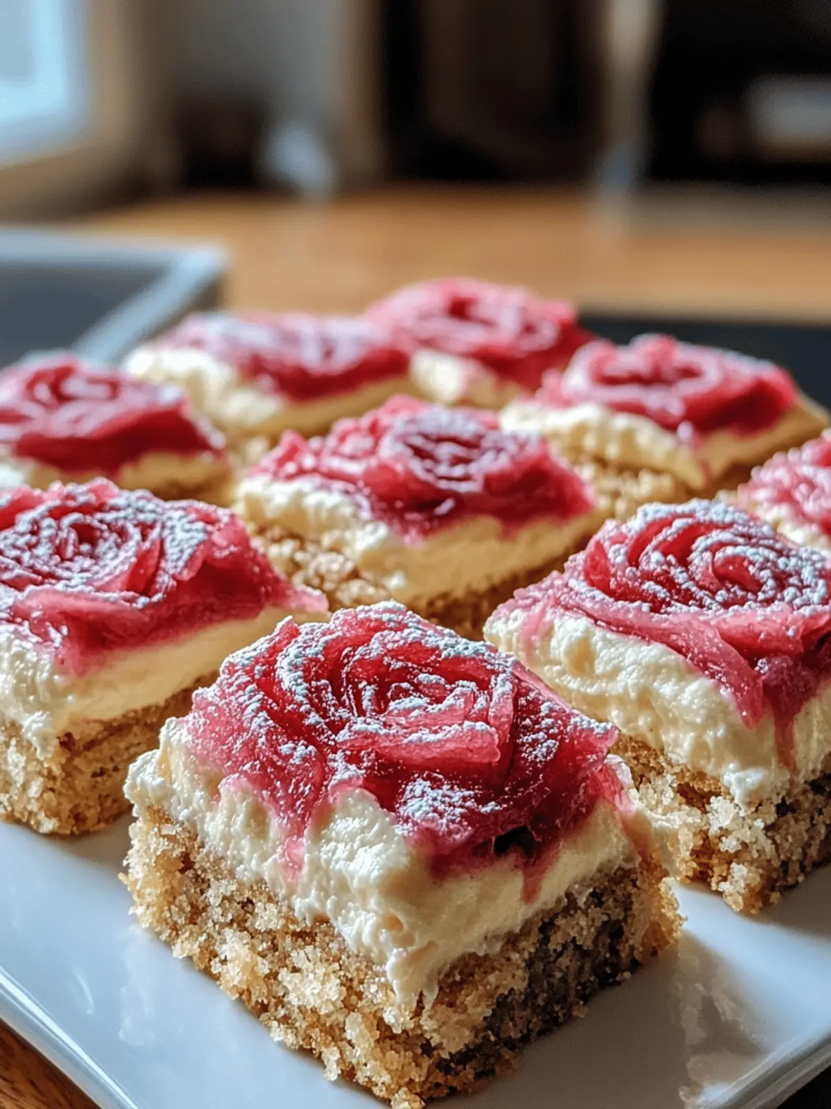 Rhubarb Bars with Cream Cheese