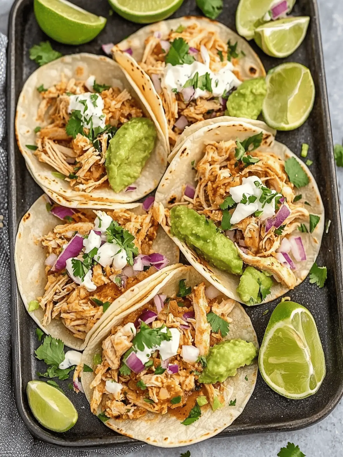 Healthy Crockpot Chicken Tacos