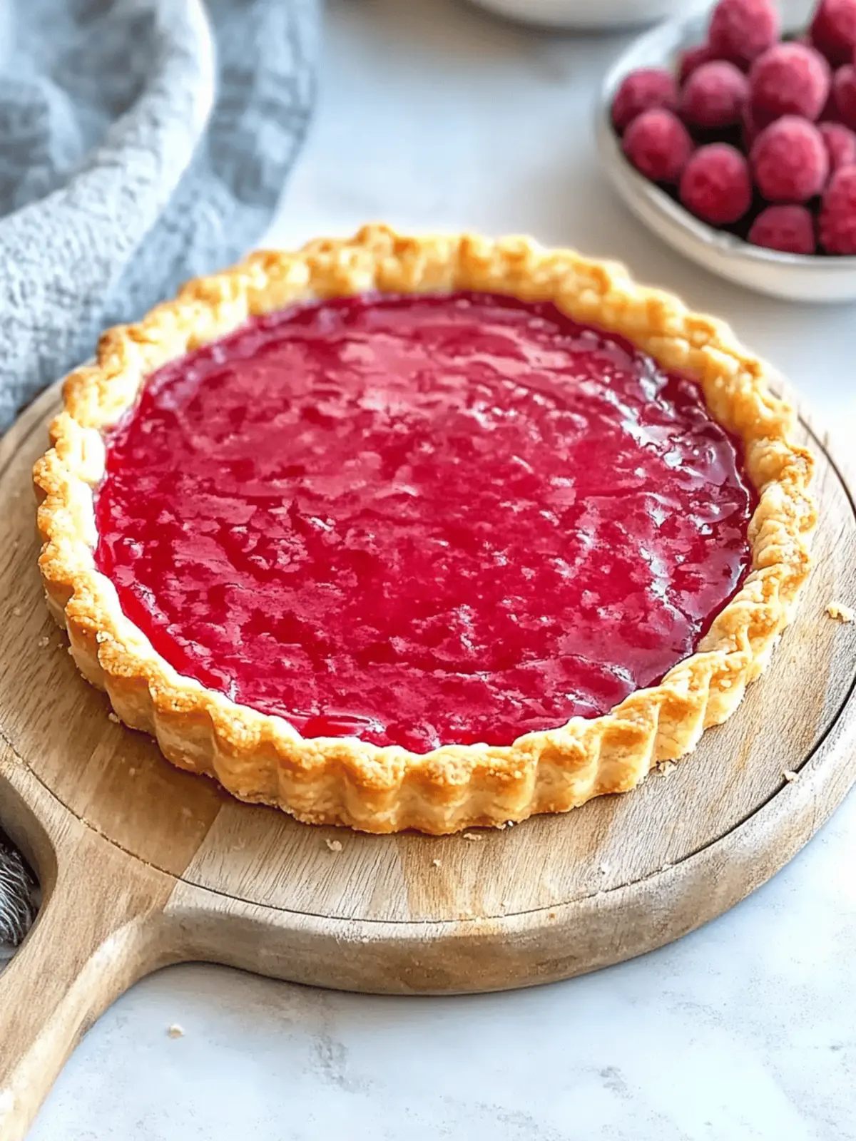 Sweet Rhubarb Custard Tart