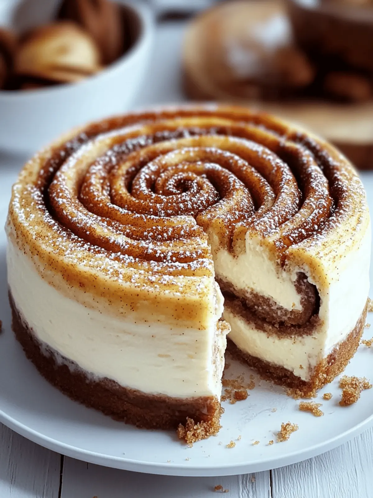 Cinnamon Roll Honeybun Cheesecake