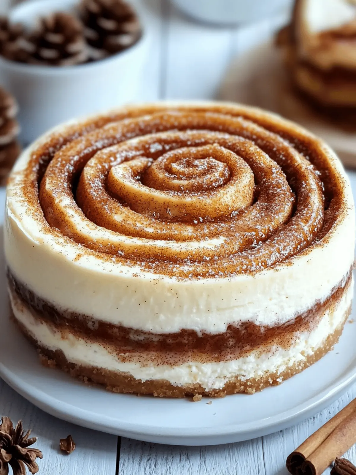 Cinnamon Roll Honeybun Cheesecake