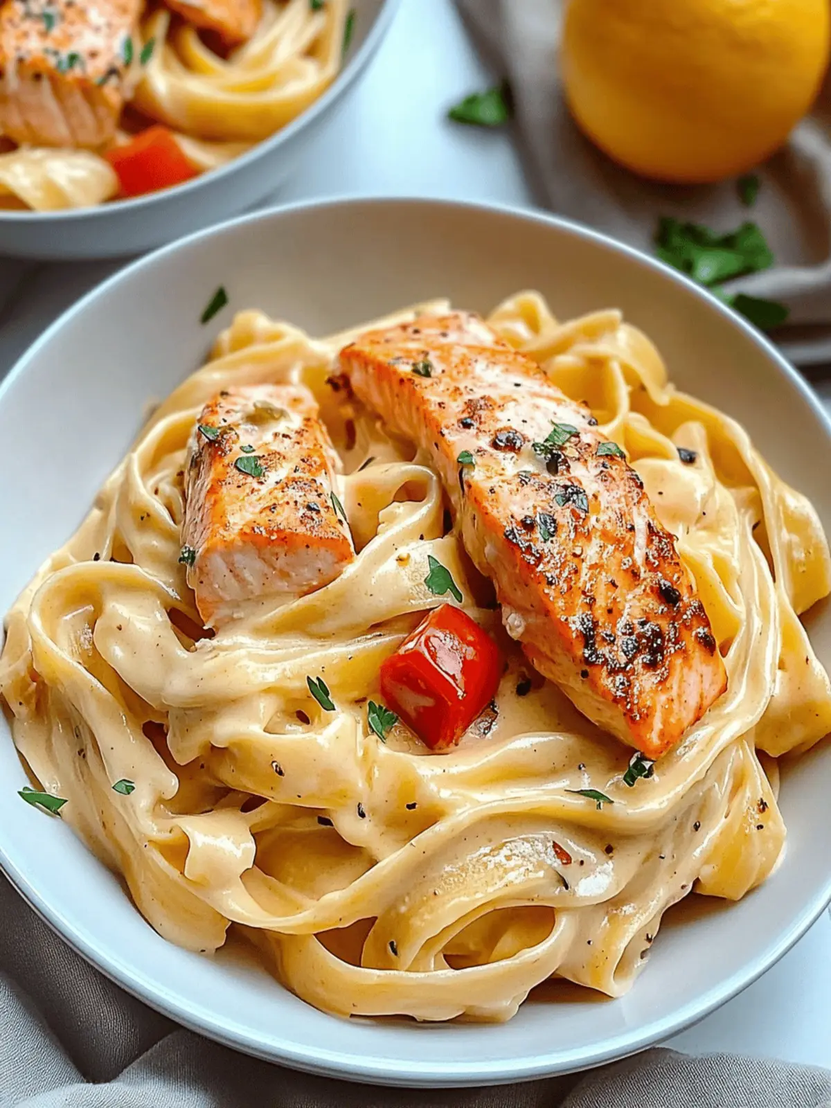 Creamy Cajun Salmon Pasta