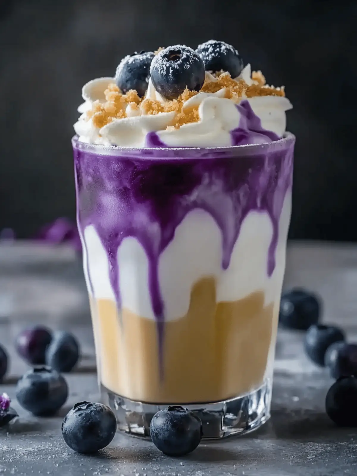 Iced Blueberry Cheesecake Latte