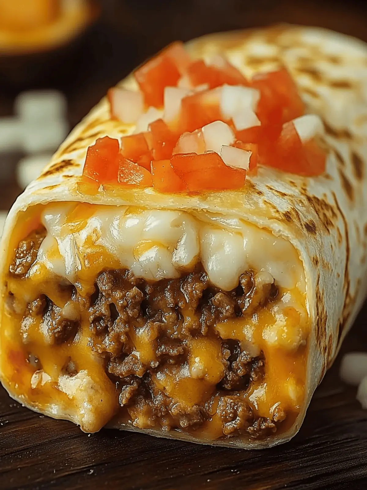 Taco Bell Inspired Beefy Melt Burrito