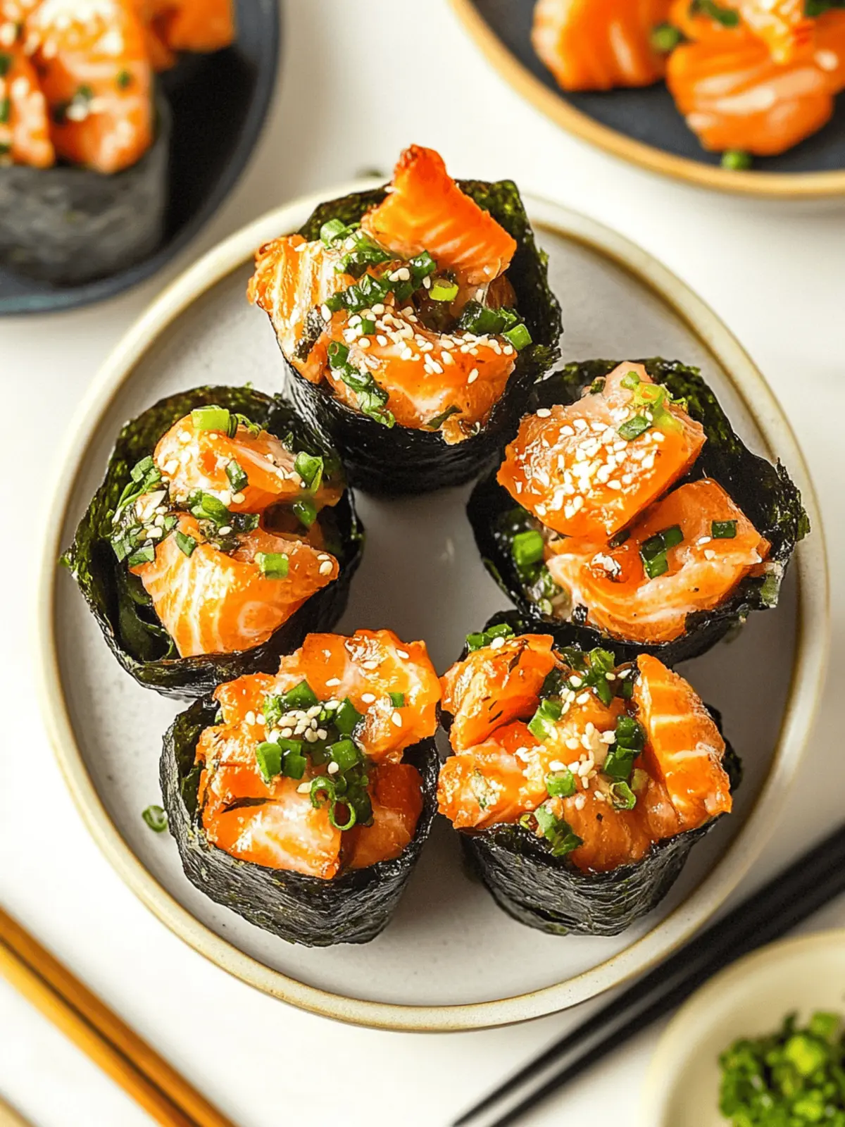 Baked Salmon Sushi Cups