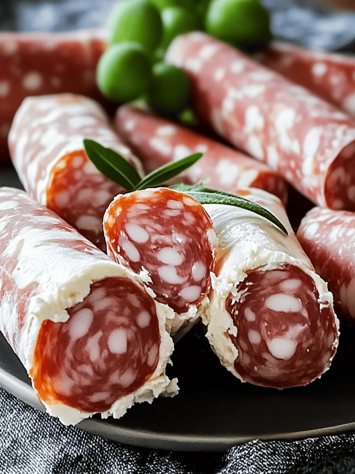 Cream Cheese Salami Roll Ups