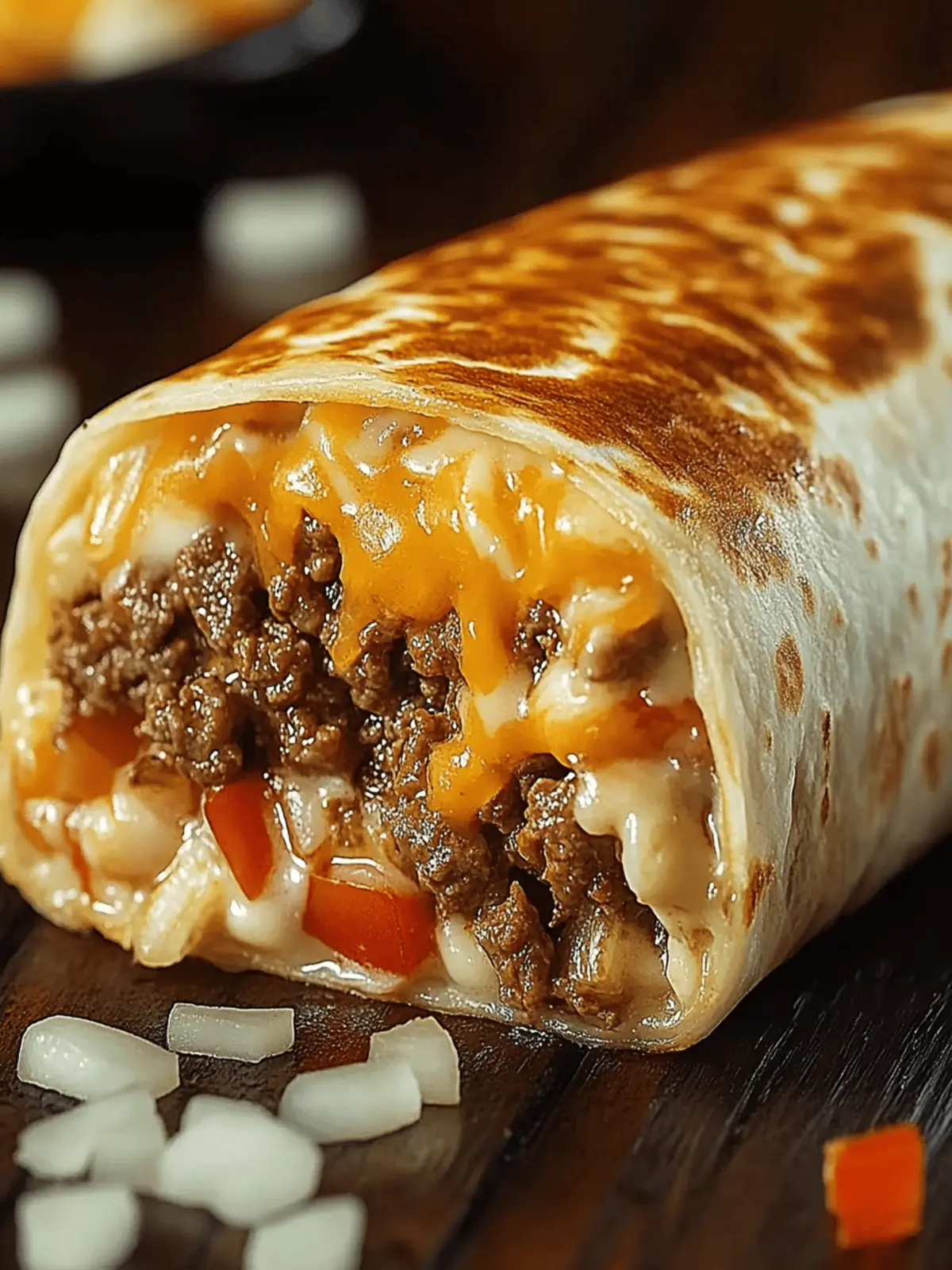 Taco Bell Inspired Beefy Melt Burrito