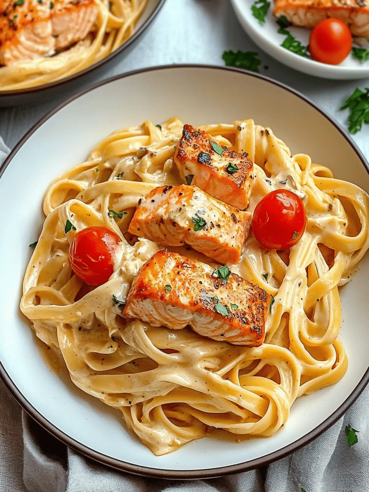 Creamy Cajun Salmon Pasta