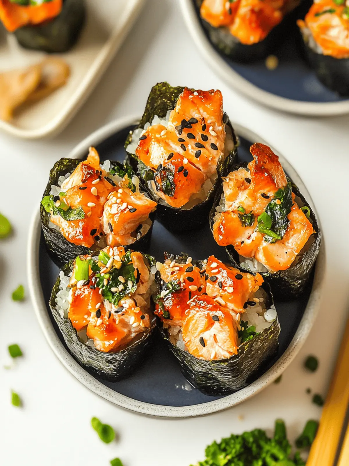 Baked Salmon Sushi Cups