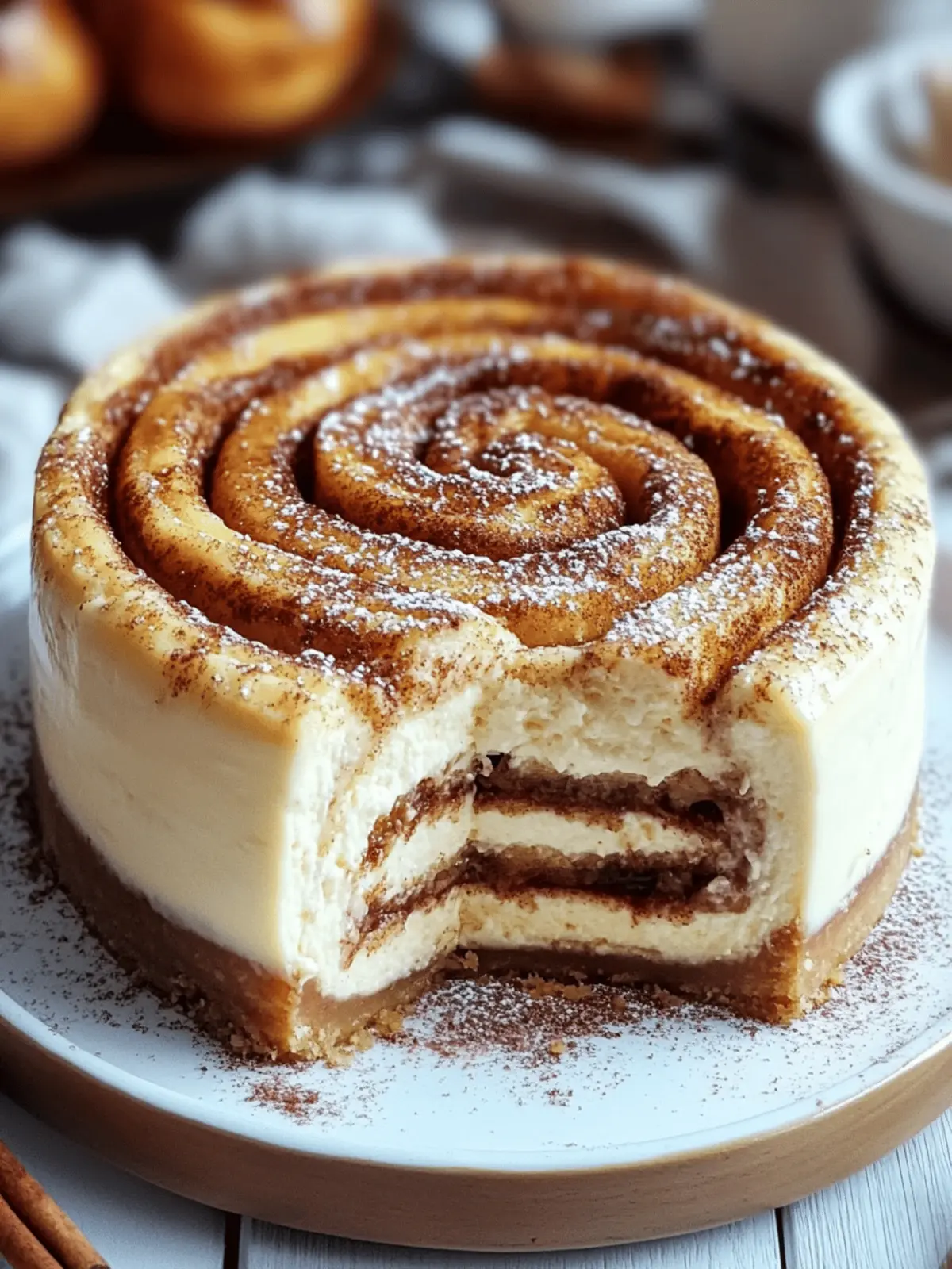 Cinnamon Roll Honeybun Cheesecake
