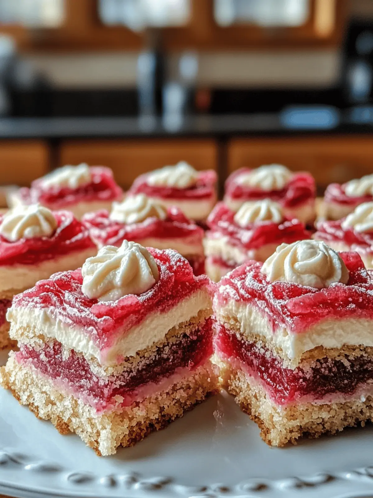 Rhubarb Bars with Cream Cheese