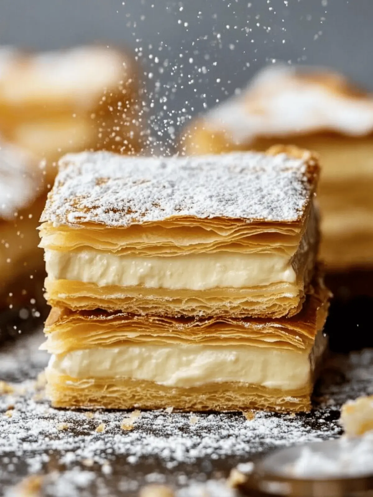 Creamy Vanilla Slice with Flaky Puff Pastry
