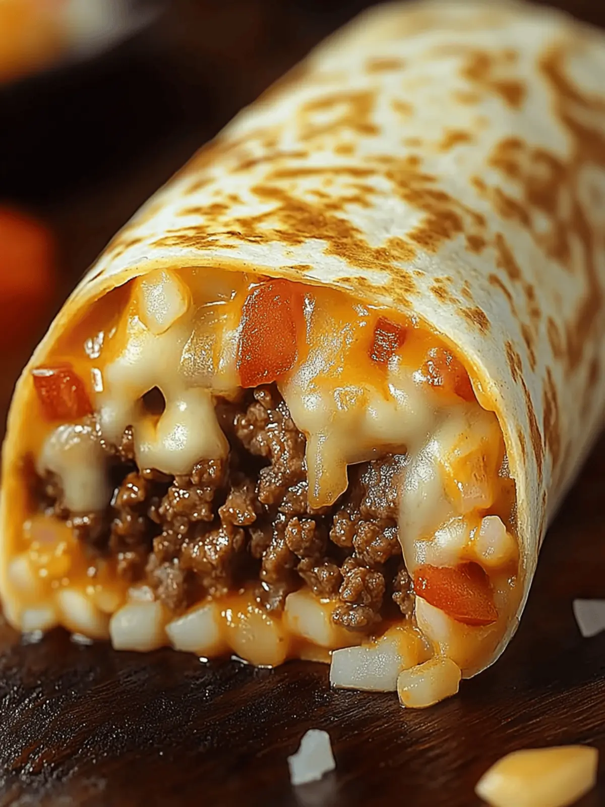 Taco Bell Inspired Beefy Melt Burrito