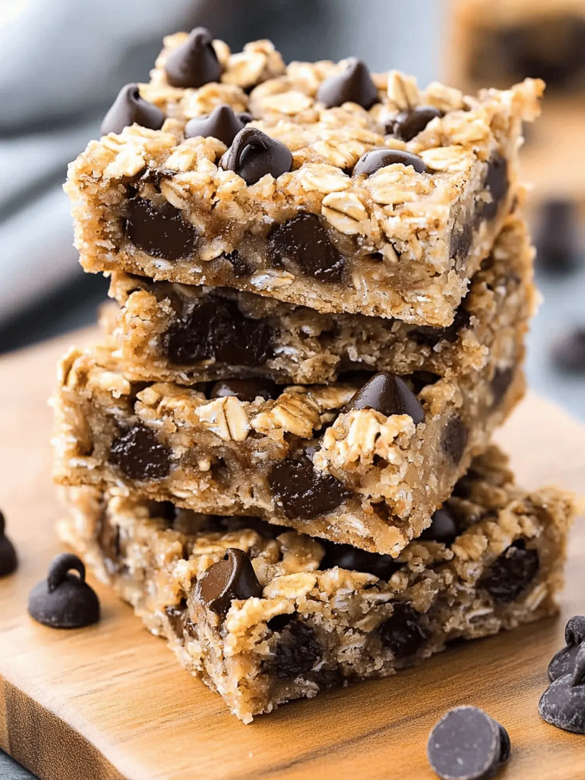 Healthy Chocolate Chip Oatmeal Bars