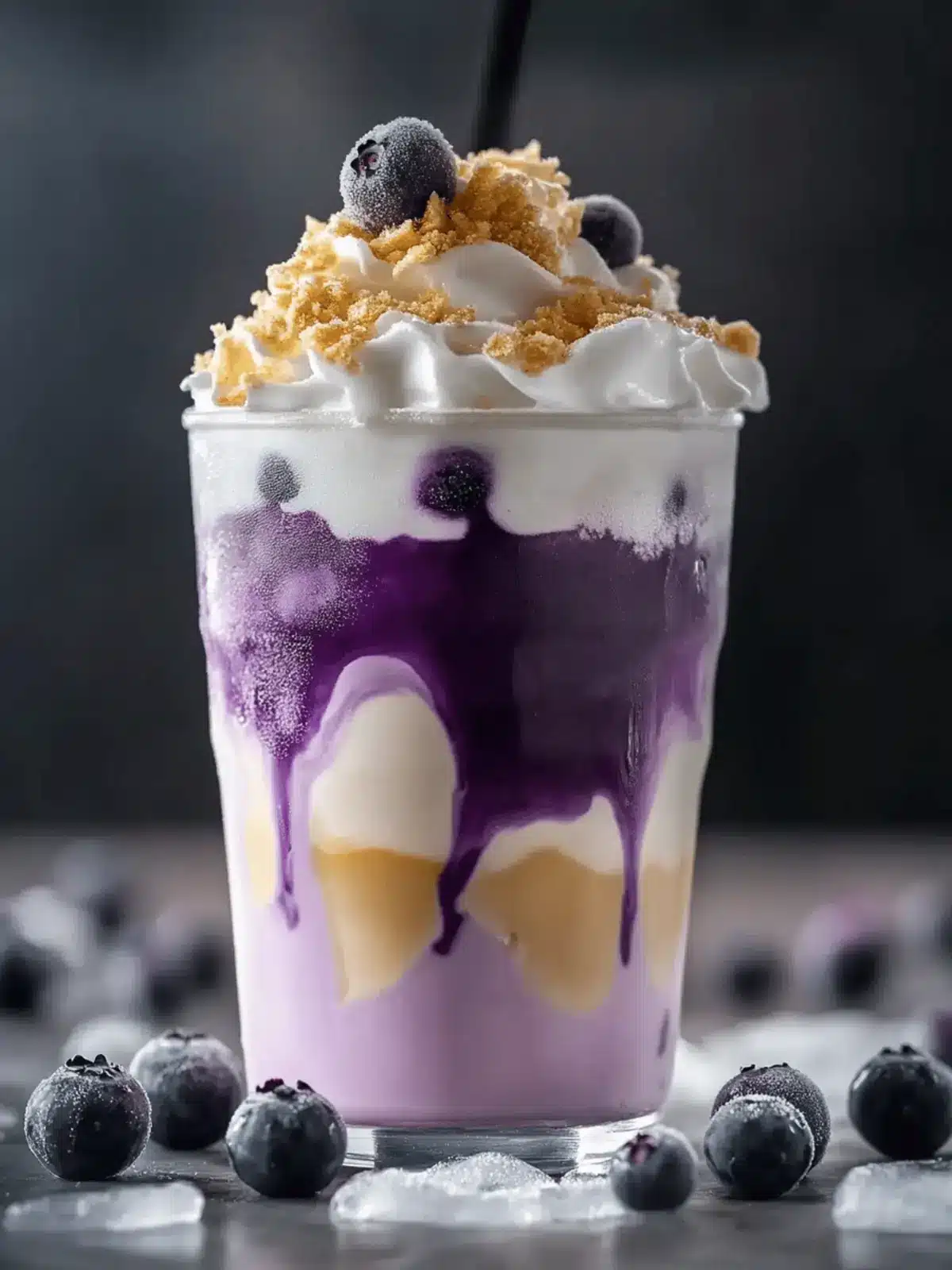 Iced Blueberry Cheesecake Latte
