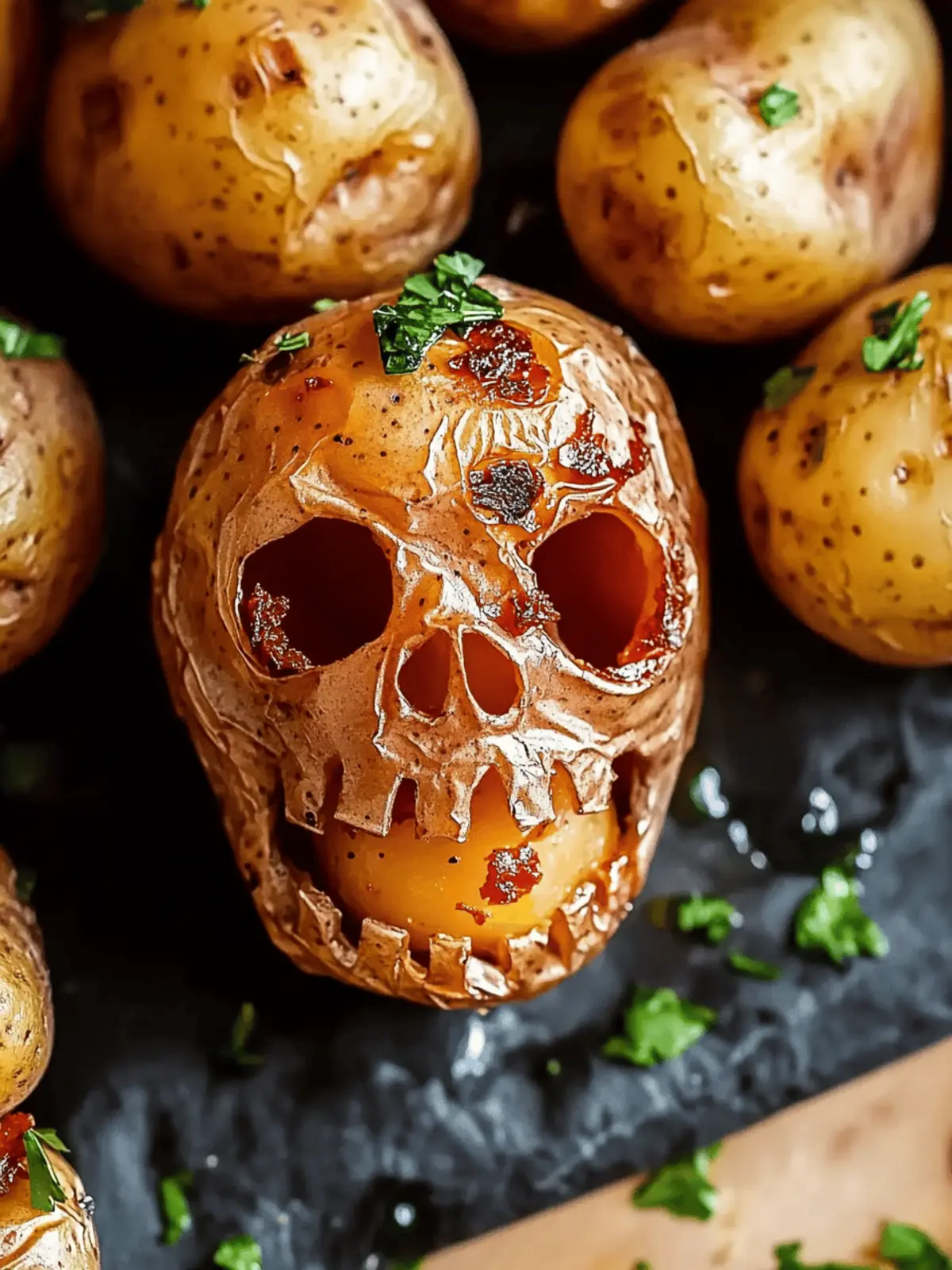 Halloween Skull Potatoes