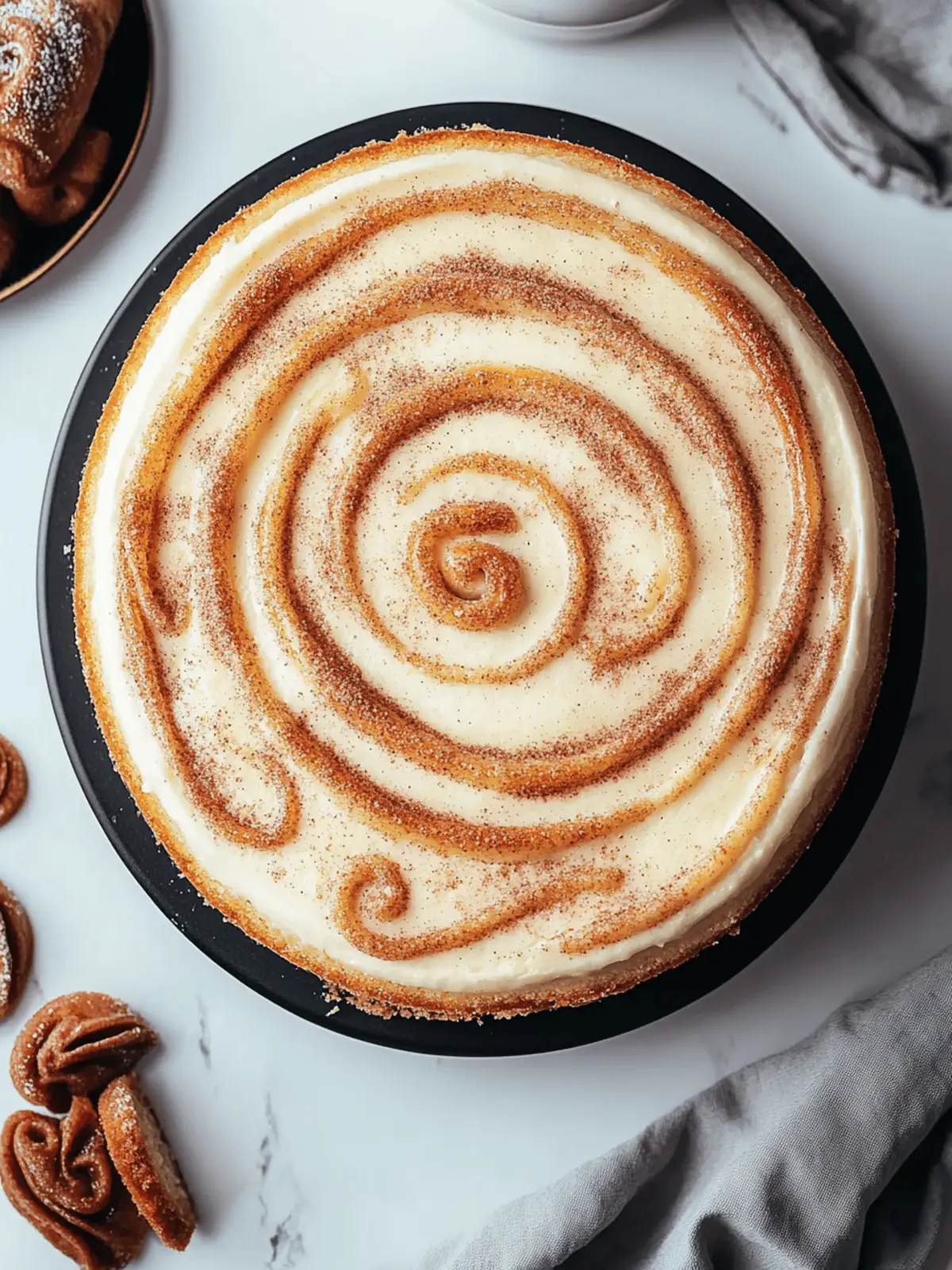 Creamy Cinnamon Roll Cheesecake