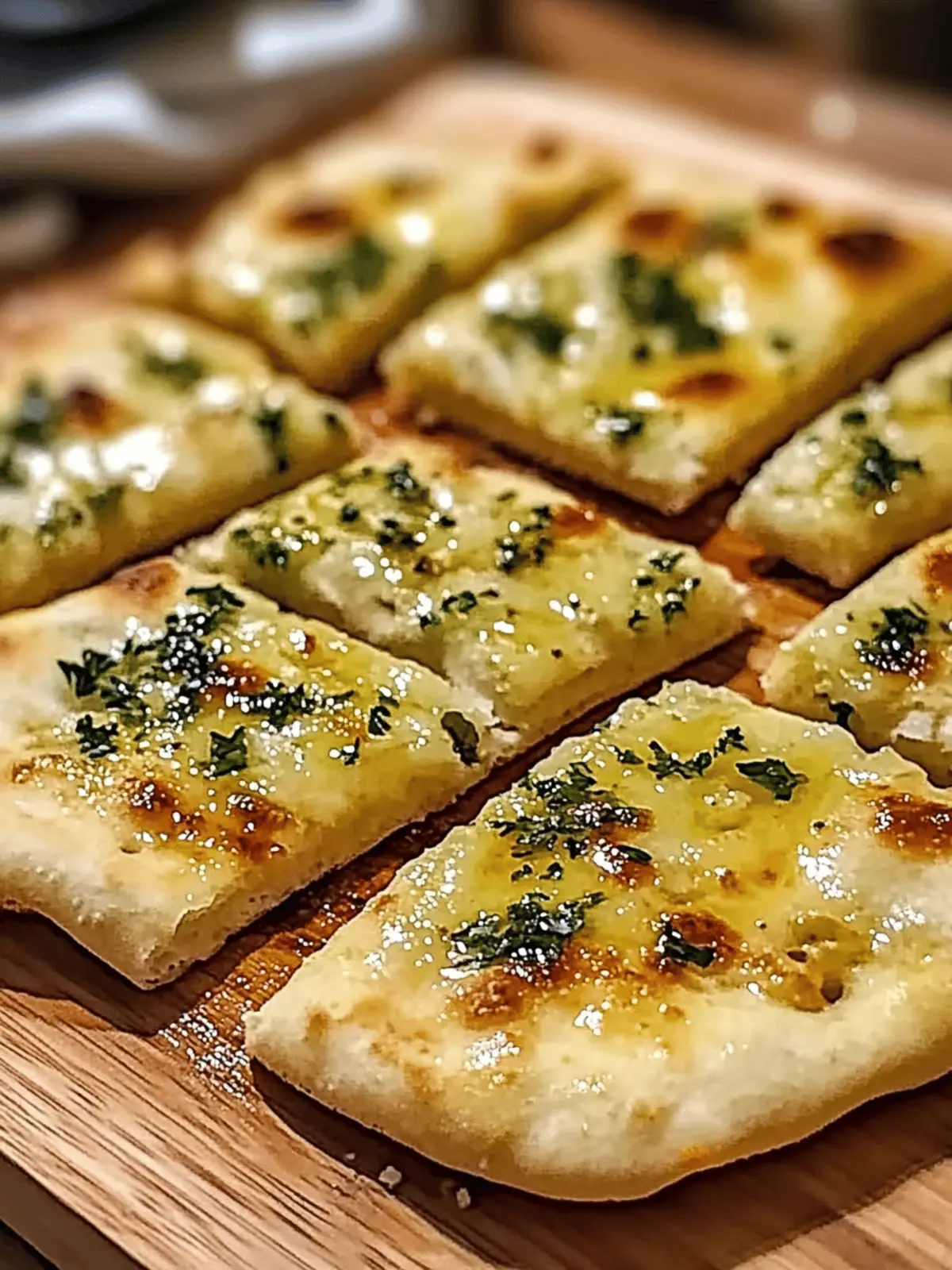 Air Fryer Garlic Flatbread