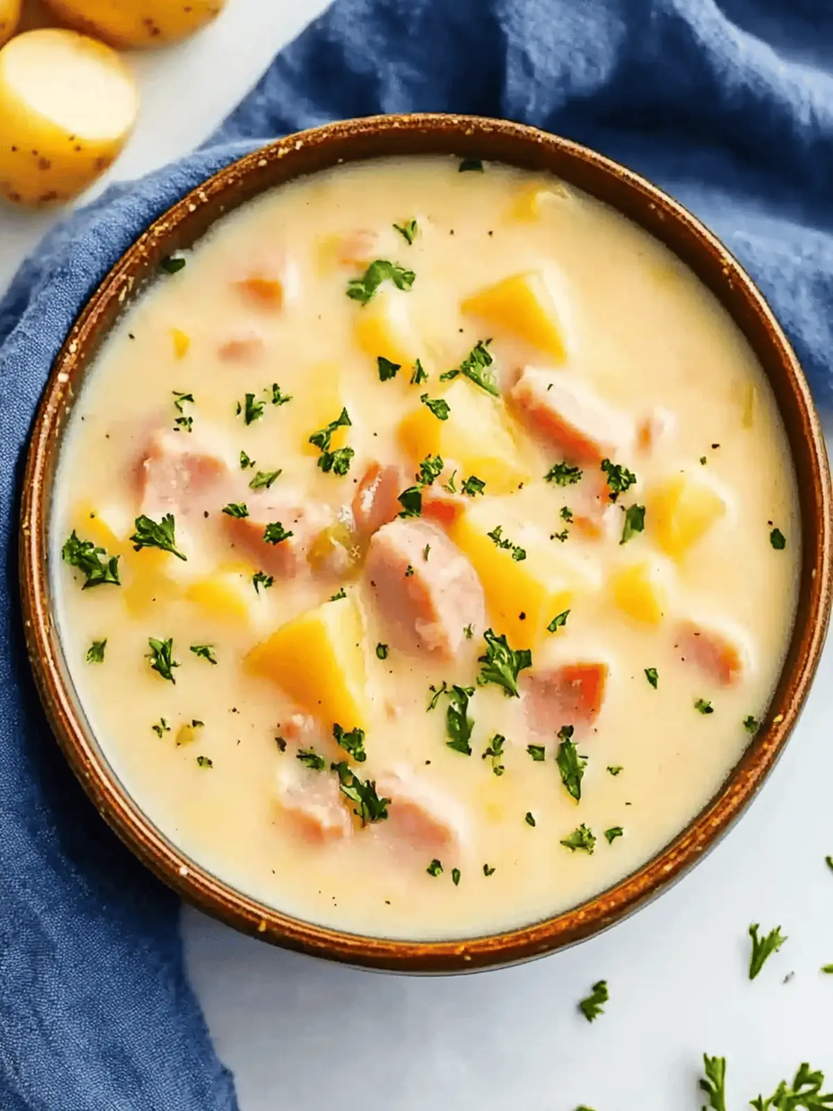 Yukon Gold Potato and Ham Soup