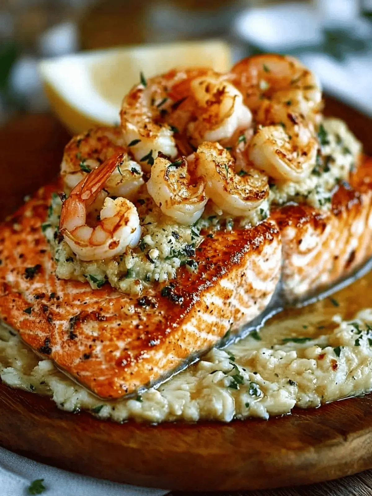 Elegant Crab and Shrimp Stuffed Salmon