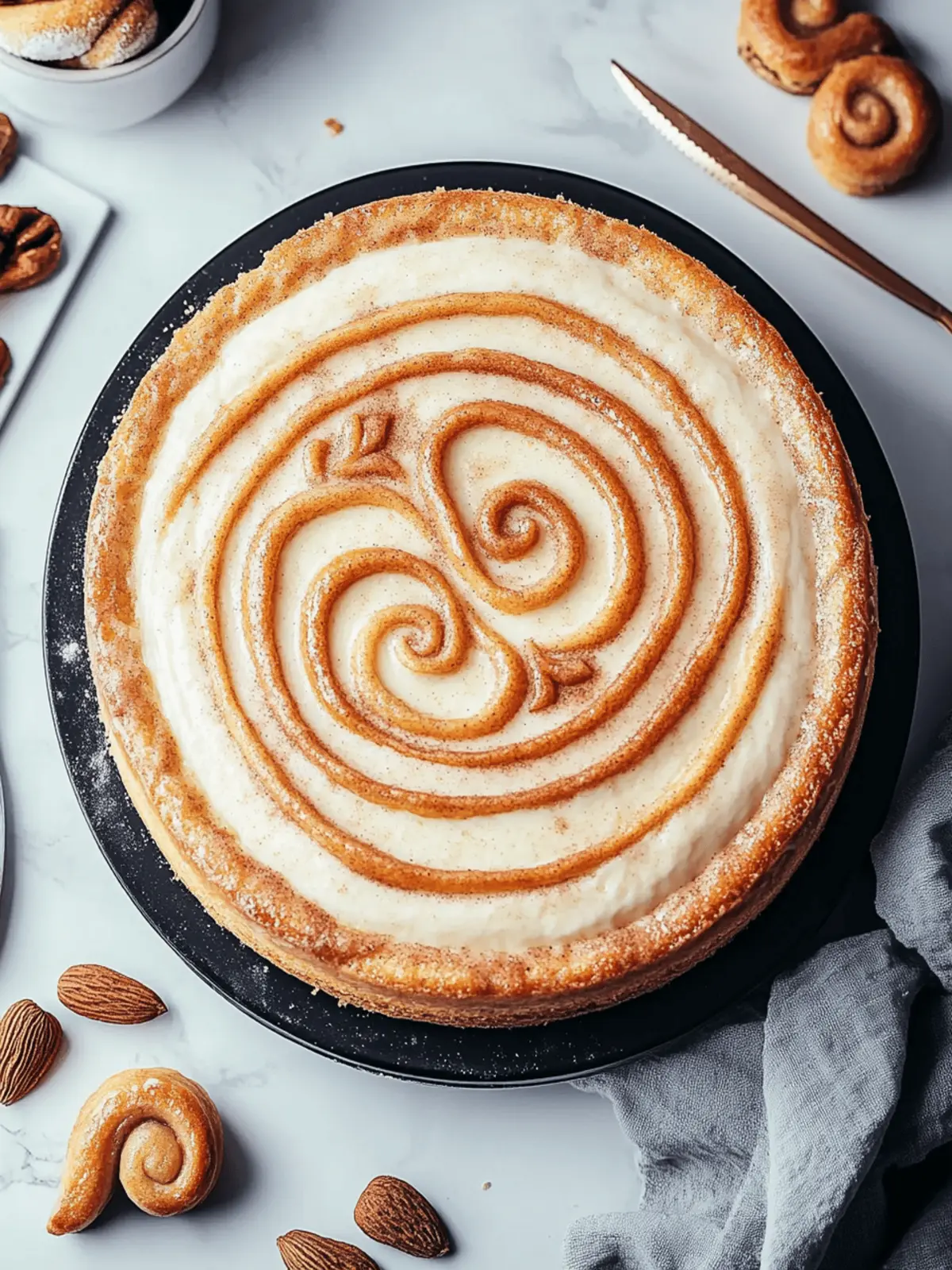 Creamy Cinnamon Roll Cheesecake