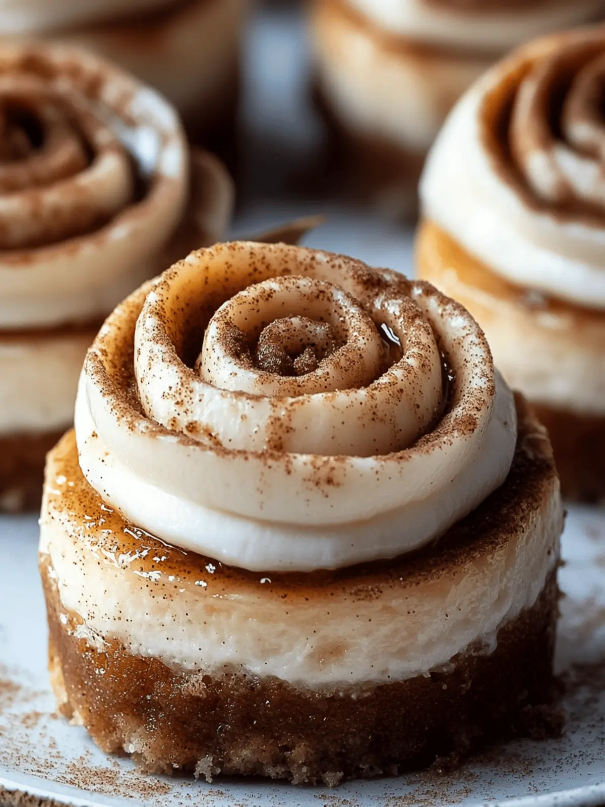 Mini Cinnamon Roll Cheesecakes