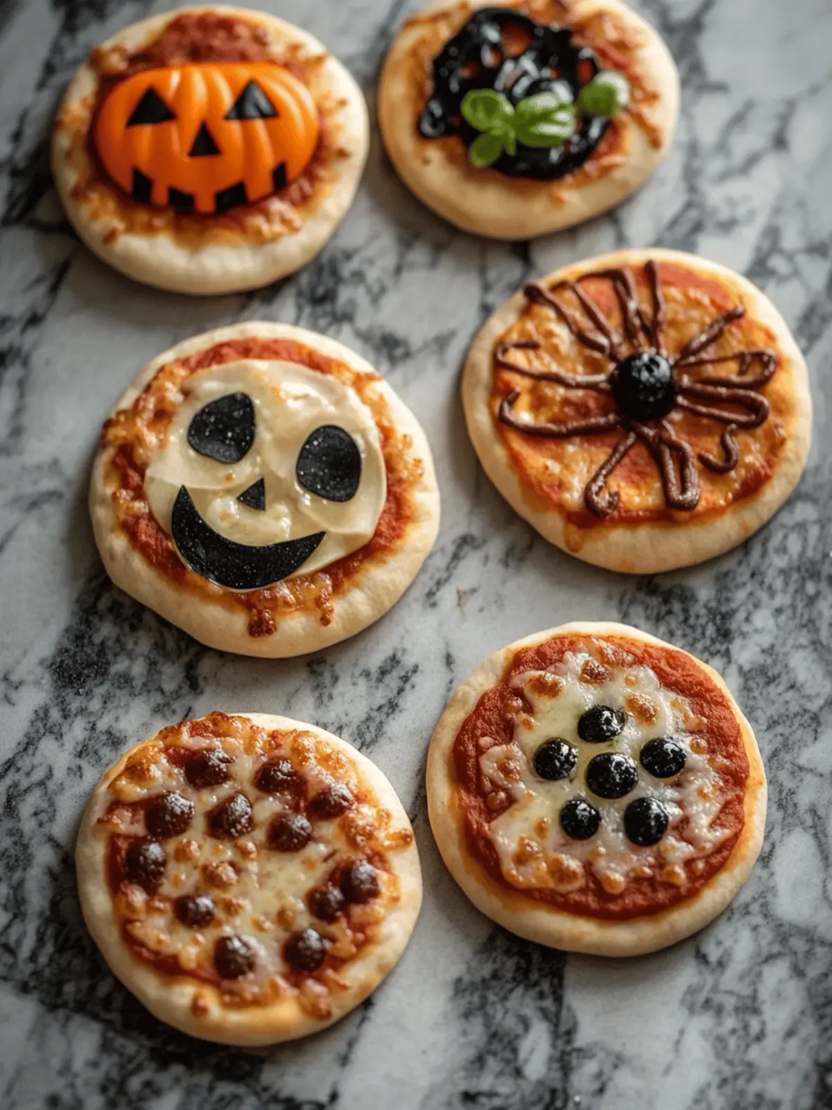 Mini Halloween Pizzas