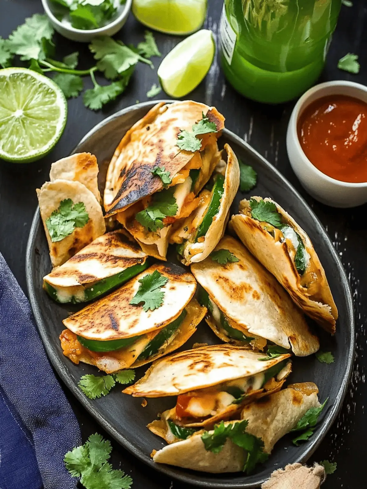 Mini Party Poblano Quesadillas