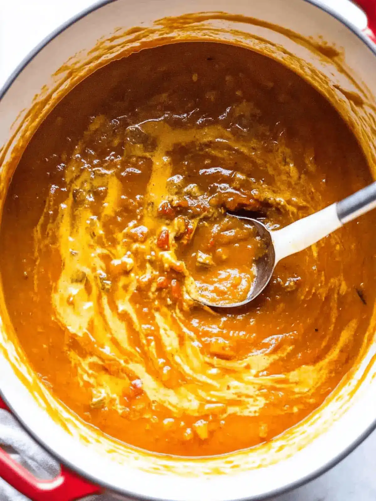 Spicy chorizo pumpkin soup