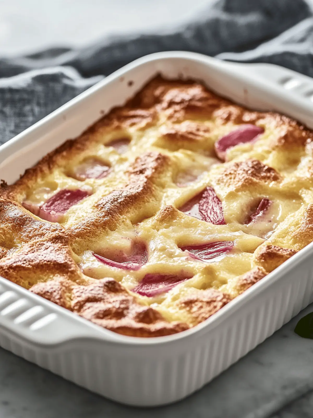 Rhubarb Custard Kuchen