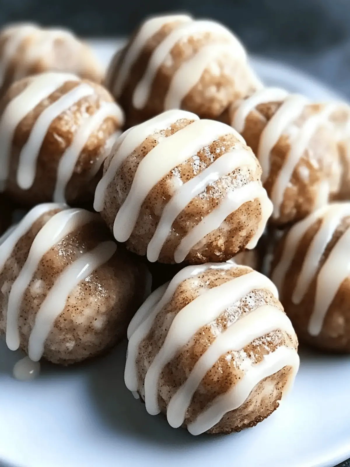 Cinnamon Roll Protein Bites