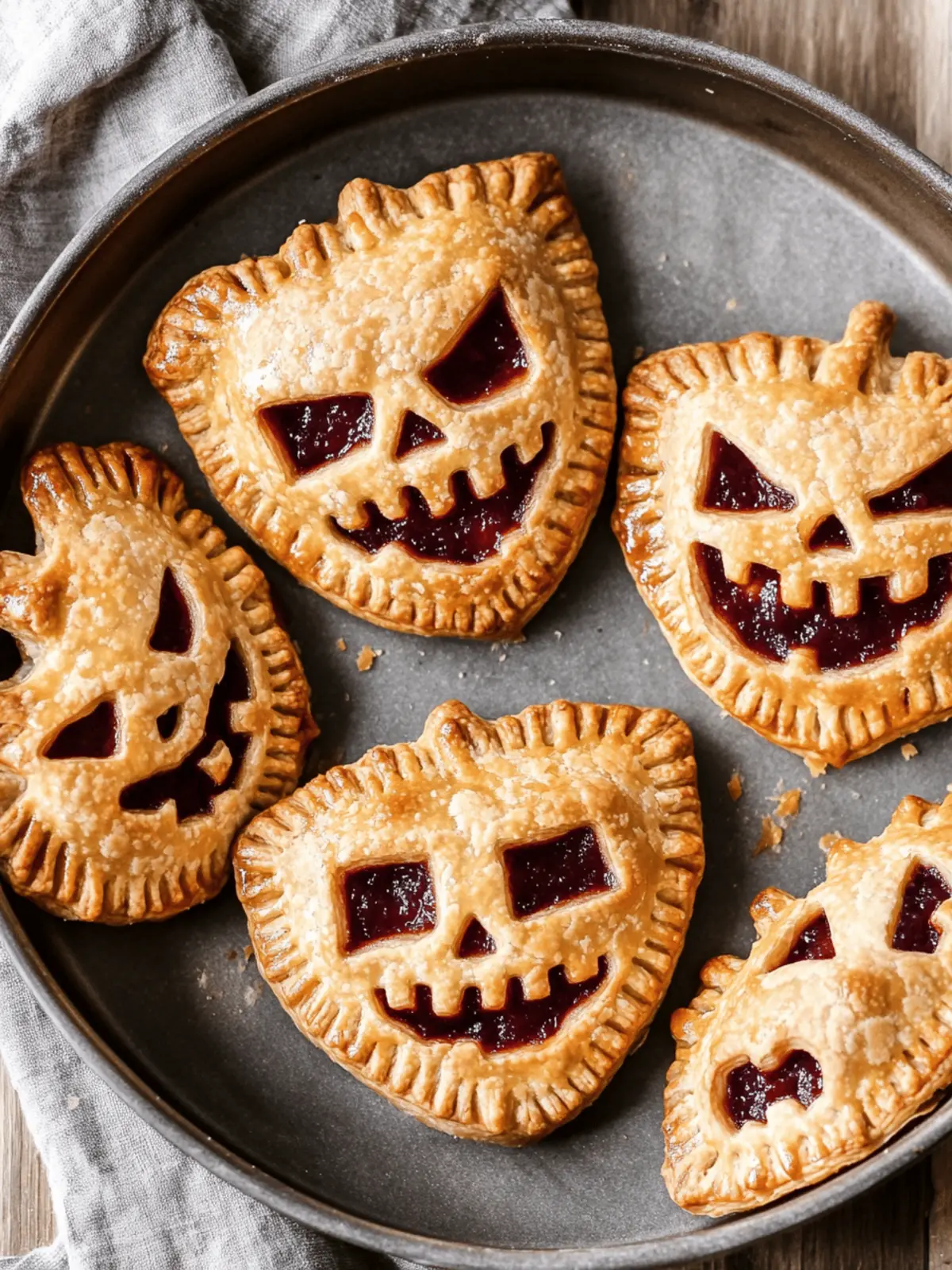 Jack-O-Lantern Hand Pies