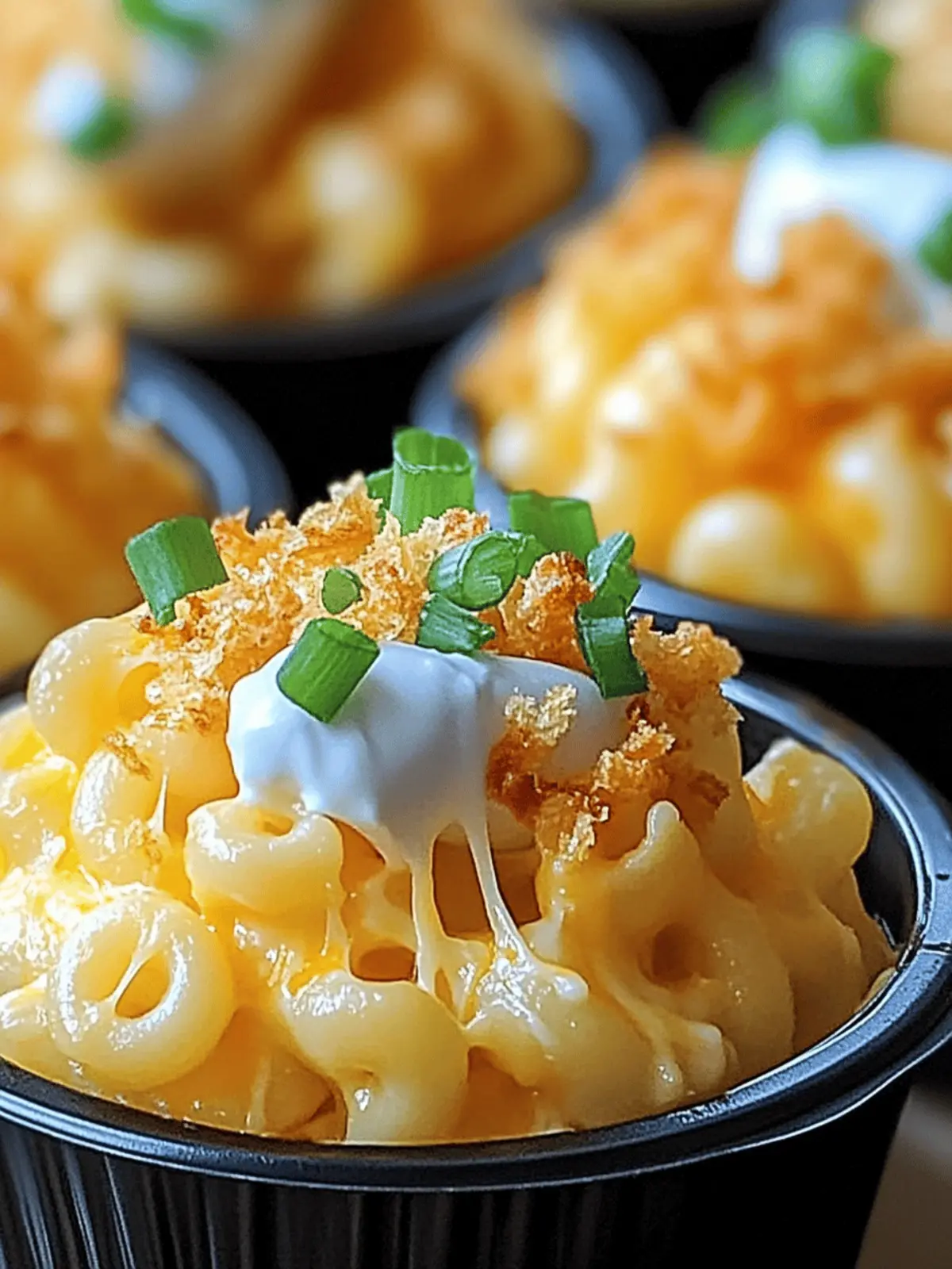 Loaded Mac and Cheese Football Cups