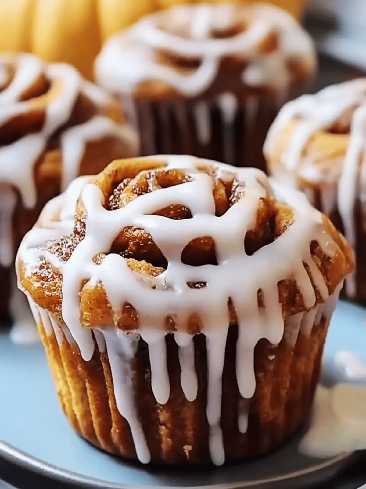 Pumpkin Cinnamon Roll Muffins