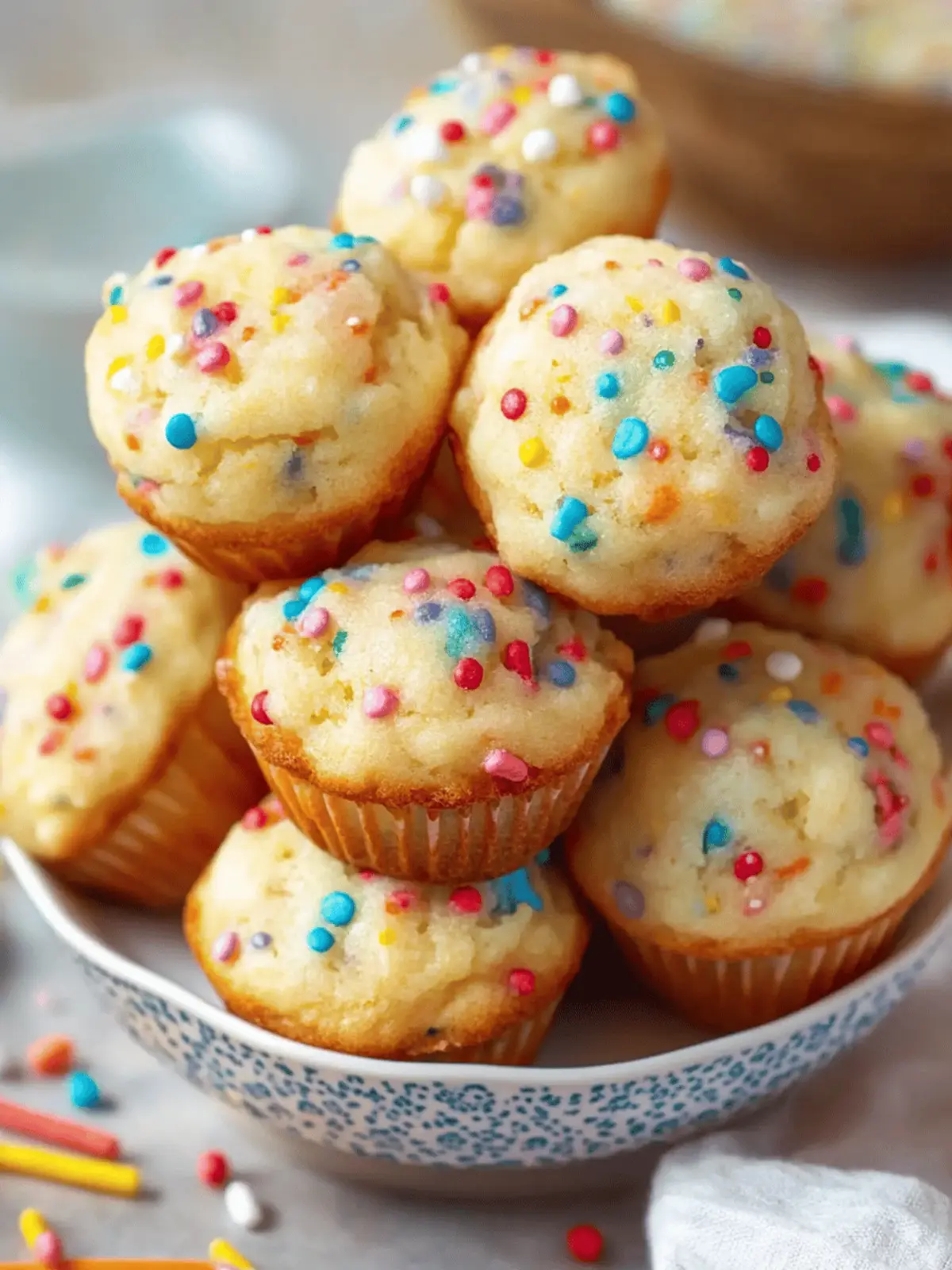 Mini Funfetti Yogurt Muffins