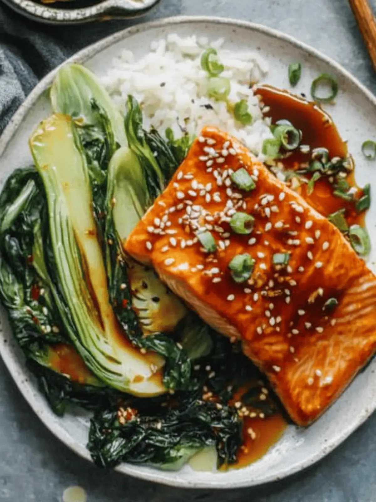 Sweet and Sour Salmon with Bok Choy