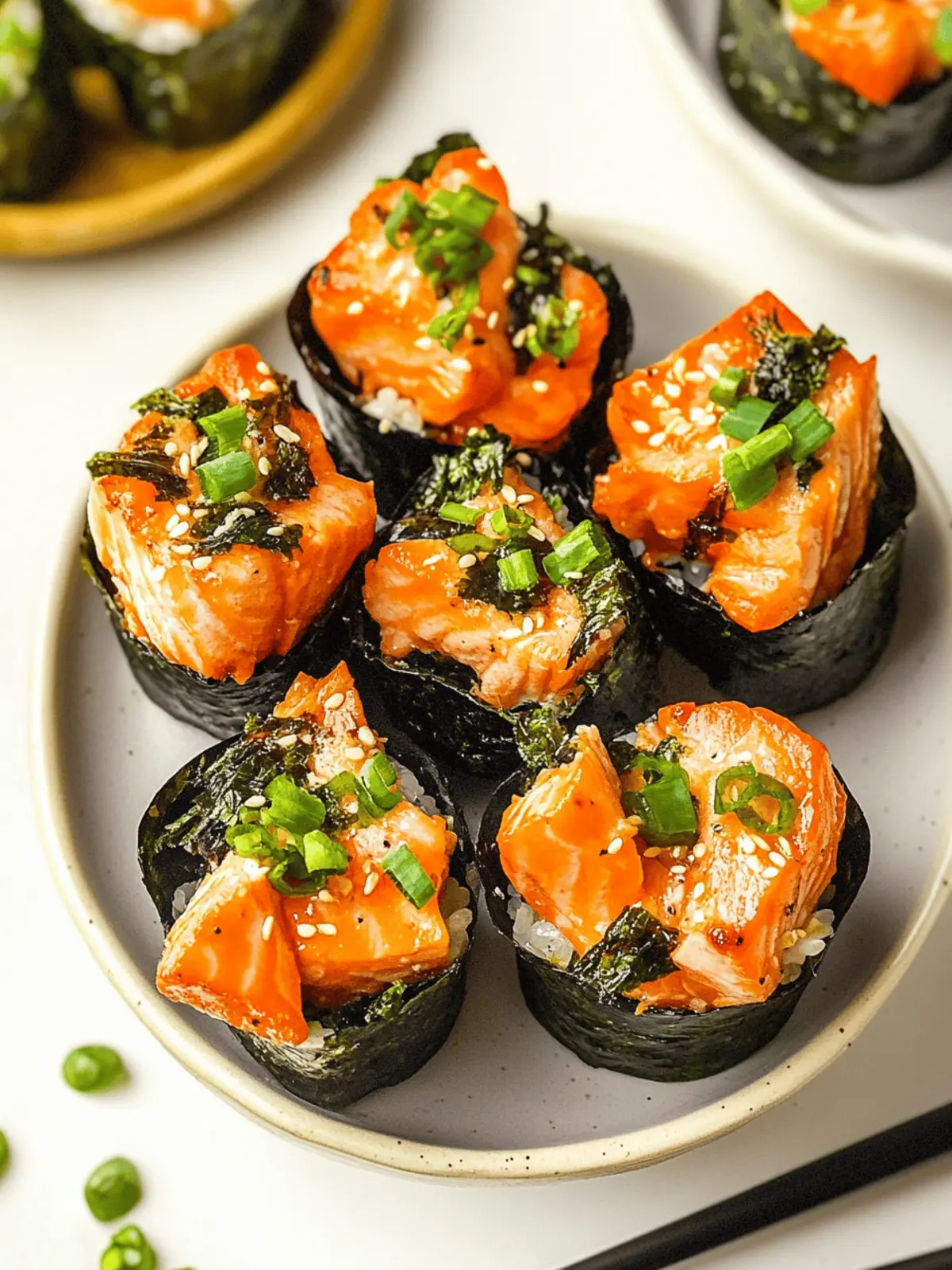 Baked Salmon Sushi Cups