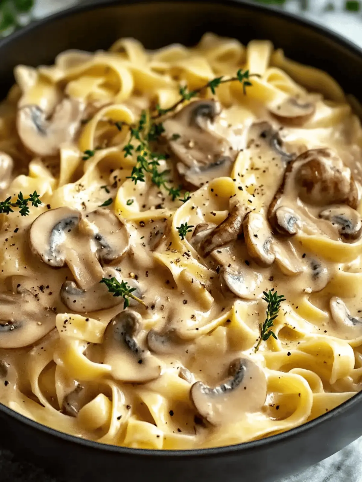 Creamy Mushroom Stroganoff Pasta